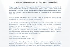 Versenyképes Járások Program Közlemény