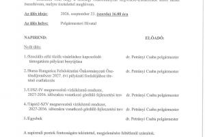 Testületi ülés meghívó